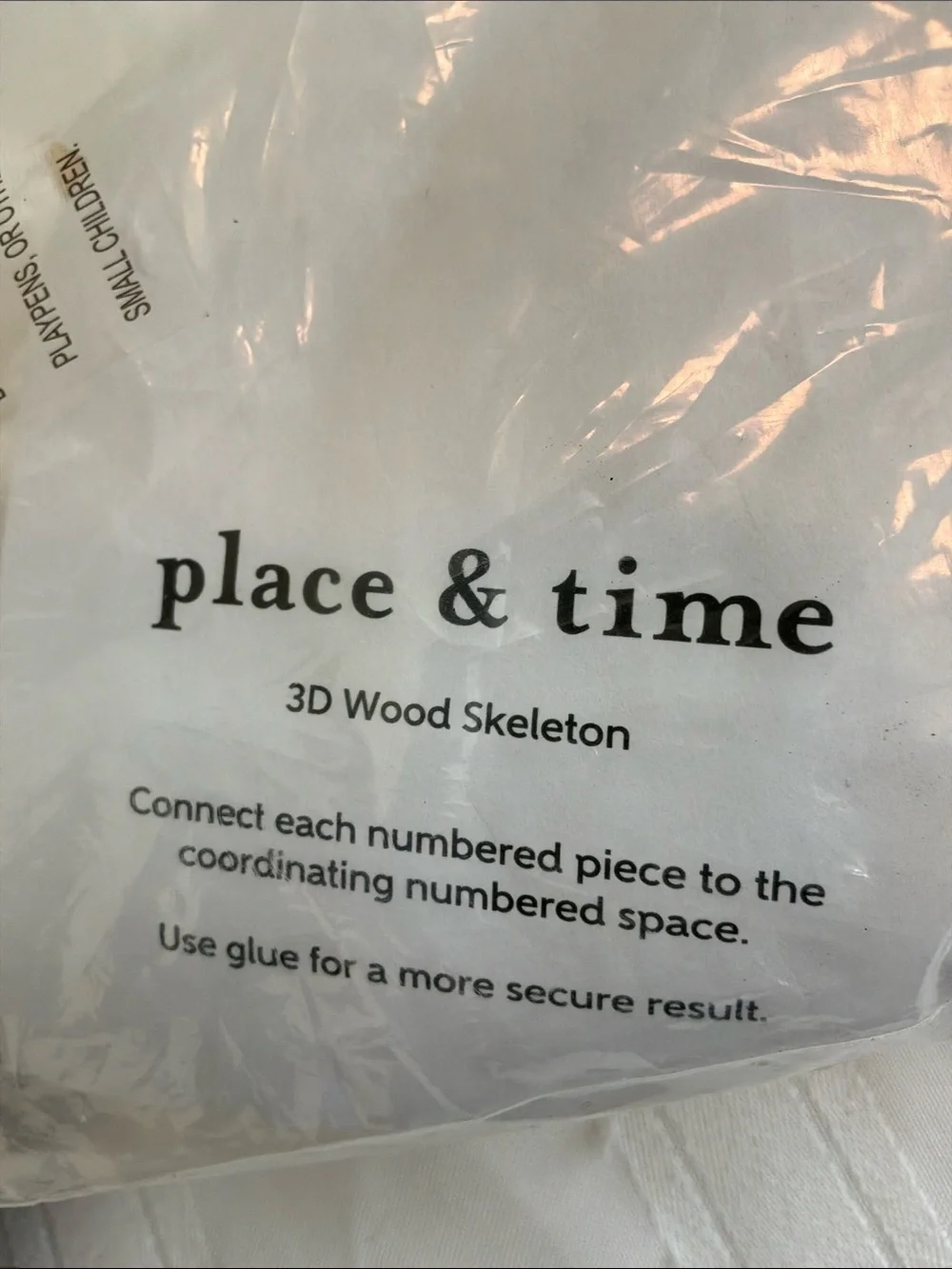 Natural Wood Skeleton Craft Kit - Cream